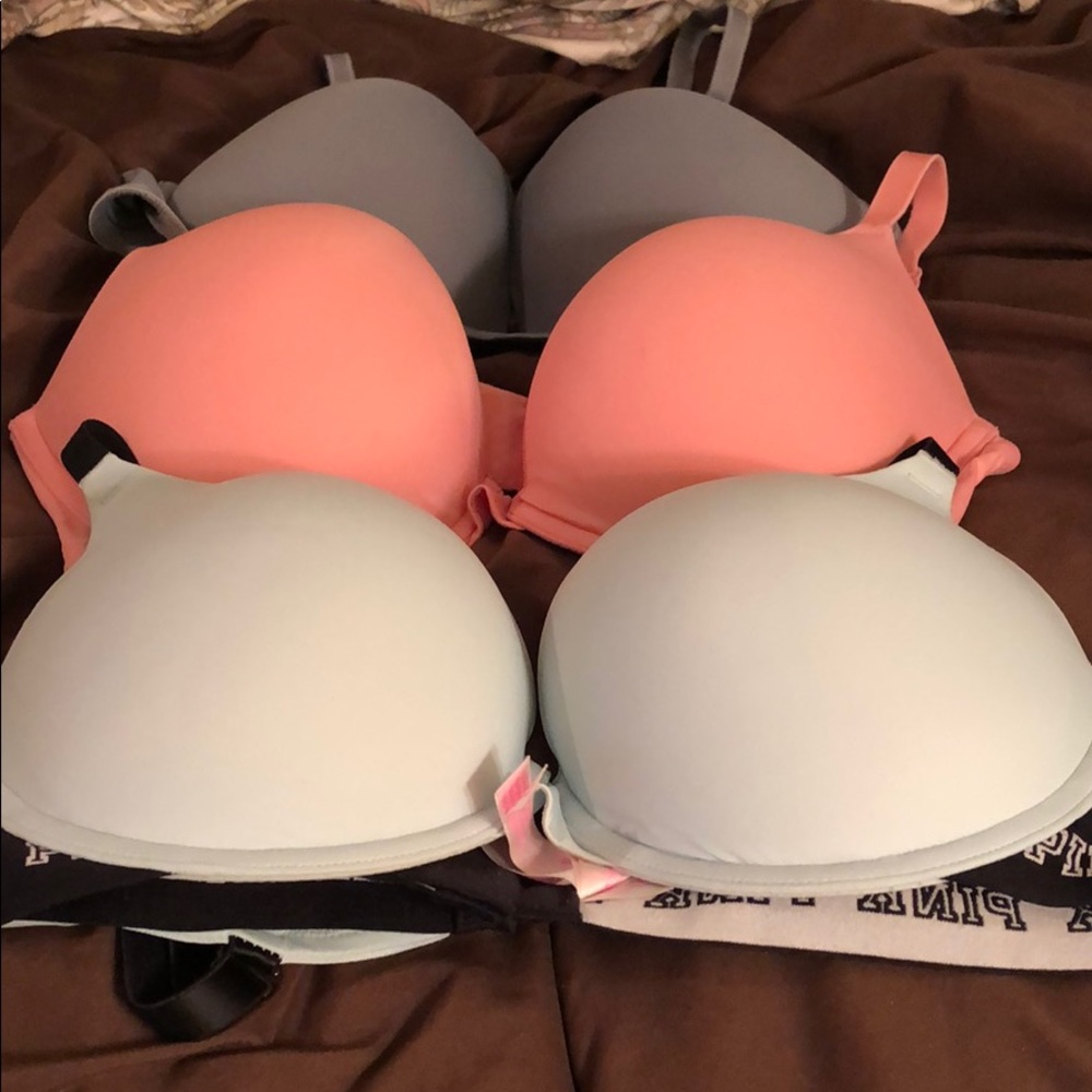 Lot of 3 PINK Victoria Secrets bras size 36D